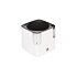 Cobble self-watering flower pot white