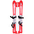 Baby 70 cm plastic skis with poles red