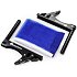Clip table tennis net rack with holder blue