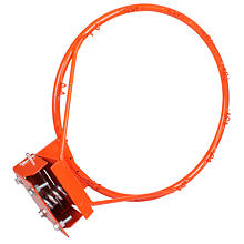 Universal basketball hoop, with a spring