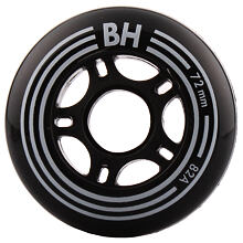 Black 72mm 82A in-line skate wheel