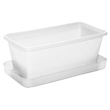 Small window box with saucer white