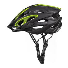 Biker bike helmet black-yellow fluo