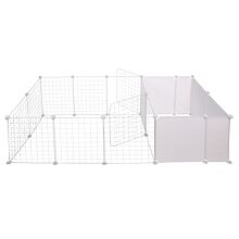 Amigo pet fence cage white