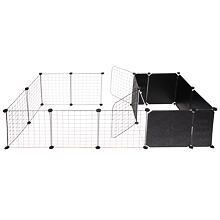 Amigo pet fence cage black