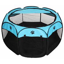 Pet Octagonal pet fence blue-black