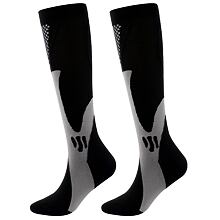 Racer compression knee socks black