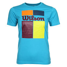 Grid Tech Tee children's T-shirt turquoise
