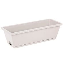 Flora planter with tray light grey
