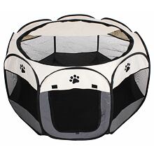 Pet Octagonal pet fence white-grey