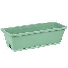 Flora planter with tray light green