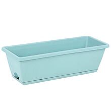 Flora planter with tray light blue