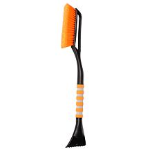 Ice Care ice scraper with brush orange