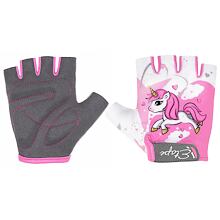Tiny children's cycling gloves white-pink
