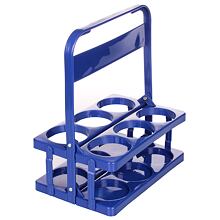 Holder 6 carrying rack for bottles blue