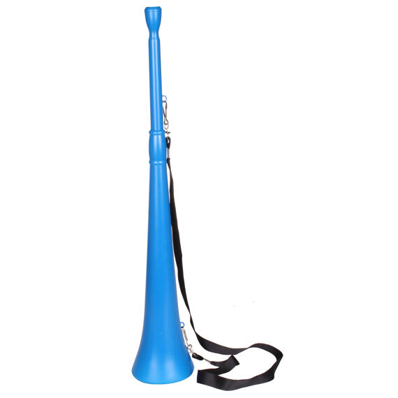 Vuvuzela jednobarevná s popruhem modrá