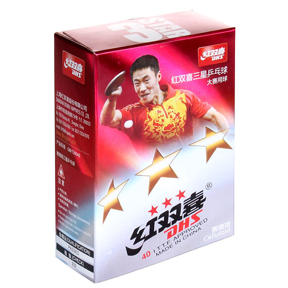 Míčky na stolní tenis 3 hvězdy 6 ks bílá
