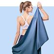 Microfibre quick drying towel 50 x 120 cm rose red