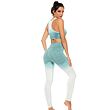 Vibe Fit sportovní legíny aqua a Motion Bra sportovní podprsenka
