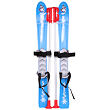 Baby 70 cm plastic skis with poles blue
